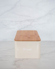 Load image into Gallery viewer, Biscuits, crackers, and bread vinyl labels in black or white, that peel back and stick onto storage containers