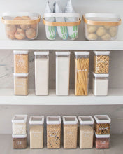 Load image into Gallery viewer, Pantry storage container set with airtight lids for storing common household ingredients