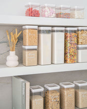 Load image into Gallery viewer, Pantry storage container set with airtight lids for storing common household ingredients