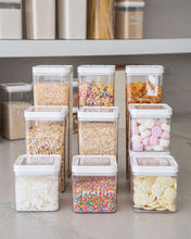 Load image into Gallery viewer, Pantry storage container set with airtight lids for storing common household ingredients