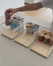 Load image into Gallery viewer, Basket with Wooden Tray Set