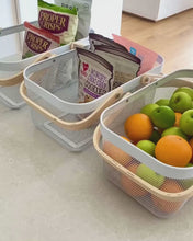 Load image into Gallery viewer, Large Basket with Wooden Handle Set