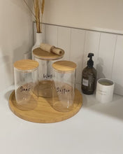 Load image into Gallery viewer, Glass & Bamboo Laundry Set
