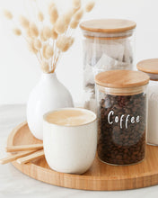 Load image into Gallery viewer, Bamboo round tray used to place items on for storage or display in all areas of your home