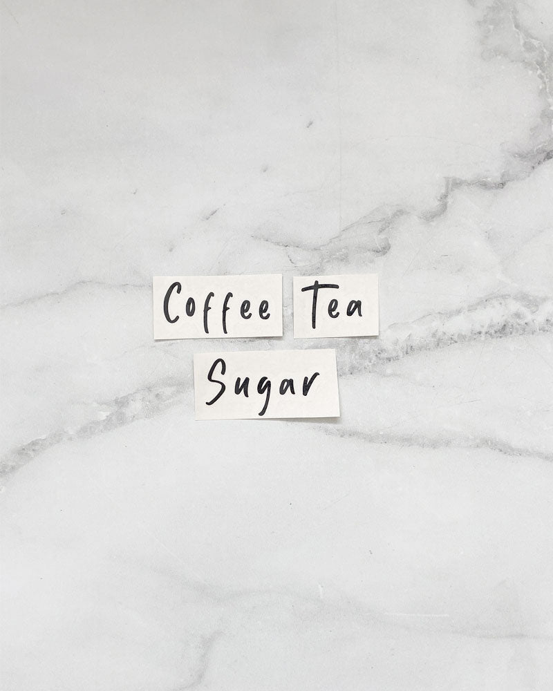 Coffee, Tea & Sugar Labels Set (regular) The Home Label