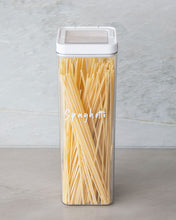 Load image into Gallery viewer, Pantry storage container with airtight lid for storing spaghetti, pasta and flour
