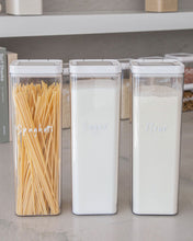 Load image into Gallery viewer, Pantry storage container with airtight lid for storing spaghetti, pasta and flour