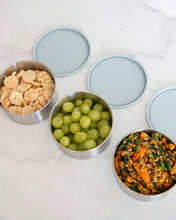 Load image into Gallery viewer, Stainless steel container with leakproof silicone lid for food storage. Perfect for storing leftovers, salads &amp; snacks