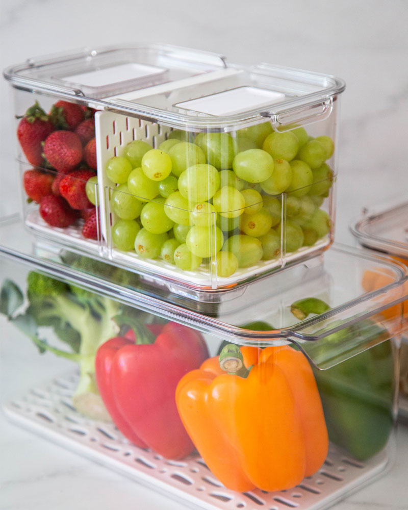 Container Frig Fridge Container with Drainage Set | The Home Label