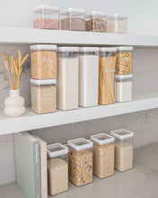 Load image into Gallery viewer, Pantry storage container set with airtight lids for storing common household ingredients