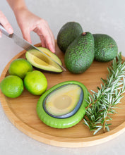 Load image into Gallery viewer, Silicone avocado saver pod with flexible lid designed to keep cut avocados fresh and prevent browning