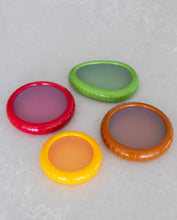 Load image into Gallery viewer, Reusable silicone food saver pods for lemon, avocado, tomato and onion, dishwasher safe containers that help extend freshness and reduce waste