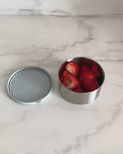 Load image into Gallery viewer, Stainless steel container with leakproof silicone lid for food storage. Perfect for storing yoghurt, nuts &amp; fruit