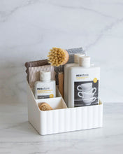 Load image into Gallery viewer, Under sink storage container to store dishwashing liquid, cloths, plugs, soap and more