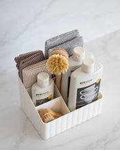 Load image into Gallery viewer, Under sink storage container to store dishwashing liquid, cloths, plugs, soap and more